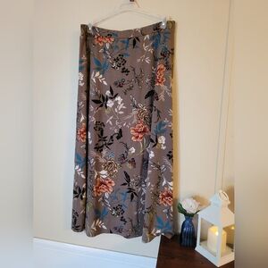 NWT Christopher and Banks Floral Skirt Women's Size Large
